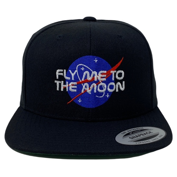 Fly Me To The Moon Snapback Hat Cap Space Stars Frank Throwback Oldie But Goodie - Picture 2 of 6